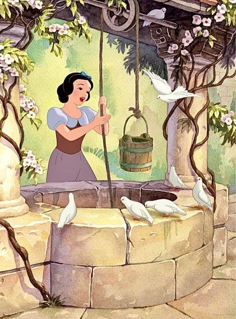 Old Disney Movies, Snow White Seven Dwarfs, 동화 삽화, Snow White Disney, Postal Vintage, Images Disney, Disney Collage, Snow White And The Seven Dwarfs, The Seven Dwarfs