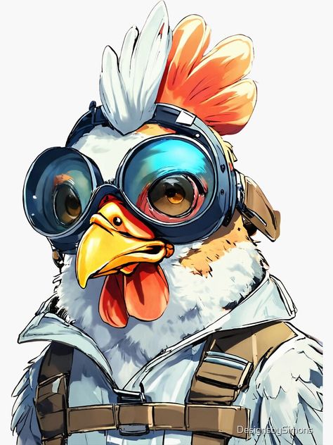 "Cute Anime Chicken" Sticker for Sale by DesignsbySimons Chicken Character Design, Chicken Graphic Design, Anime Chicken, Chicken Graphic, Chicken Sticker, Chicken Illustration, Graphic Shirt Design, Sticker Cute, Cute Anime