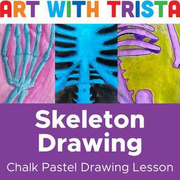 Bones Reference, Art Lesson Elementary, Collaborative Mural, Chalk Pastel Art, Soft Pastel Art, Chalk Pastel, Wayne Thiebaud, Drawing Lesson, Box Of Chocolates