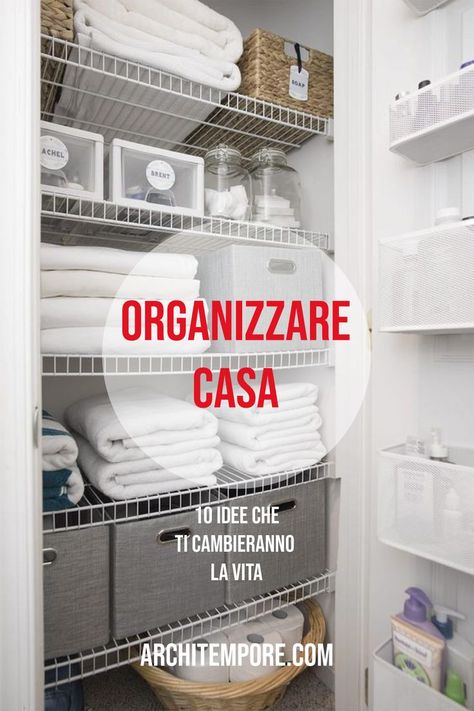 Consigli e idee per tenere in ordine casa. Soluzioni per sistemare una stanza, organizzare gli scaffali e tenere casa pulita e sistemata per un nuovo benessere psicofisico e avere un appartamento funzionale. Organiser Cucina, Narrow Laundry Room, Home Organization Tips, Ikea Decor, Sea House, New Inventions, Home Organization Hacks, Simple Decor, Household Hacks