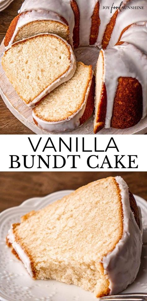 Easy Vanilla Bundt Cake, Vanilla Bundt Cake Recipes Easy, Bundt Cake Recipes Vanilla, Vinilla Cake, Bundt Cake Vanilla, Bundt Cake Flavors, Vanilla Baking Recipes, Vanilla Bundt Cake Recipes, Vanilla Loaf Cake