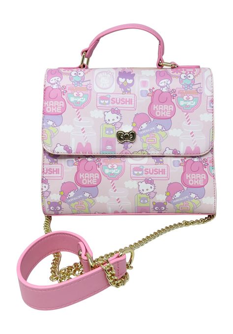 Loungefly Sanrio Hello Kitty Kawaii Allover Print Crossbody Satchel Handbag Purse, Pink, M Kara Kara, Loungefly Hello Kitty, Hello Kitty Purse, Hello Kitty Makeup, Purse Pink, Crossbody Satchel, Cute Handbags, Hello Kitty Items, Nerd Girl