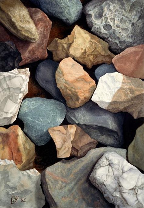 Beautiful pictures of rocks, stones, minerals! Watercolor Rocks, Stone Watercolor, Pictures Of Rocks, Rock Textures, Rock And Pebbles, Texture Inspiration, Soyut Sanat Tabloları, Pebble Stone, Rocks And Gems