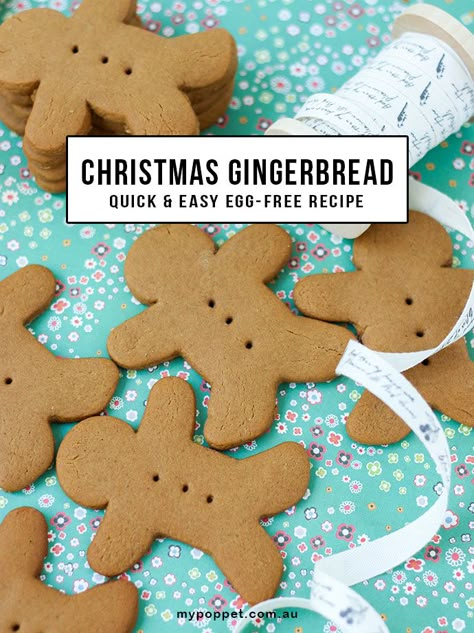 Easy Gingerbread Recipe - Egg Free - Gingerbread Cookies Without Molasses, Easy Gingerbread Cookie Recipe, Easy Gingerbread Recipe, Gingerbread Man Recipe, Easy Gingerbread Cookies, Easy Gingerbread, Ginger Bread Cookies Recipe, Eggless Baking, Egg Free Recipes