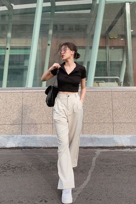 Mode Ulzzang, Korean Outfit Street Styles, Korean Casual Outfits, Casual Day Outfits, Korean Girl Fashion, Ulzzang Fashion, Moda Vintage, Mode Inspo, Inspired Outfits