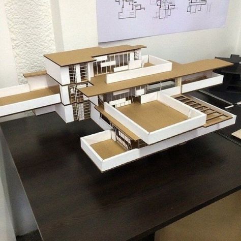 Maquette Architecture, Water Model, Concept Models Architecture, Falling Water, Wooden Architecture, Architectural Model, Architecture Design Drawing, Architecture Model House, Architectural Models