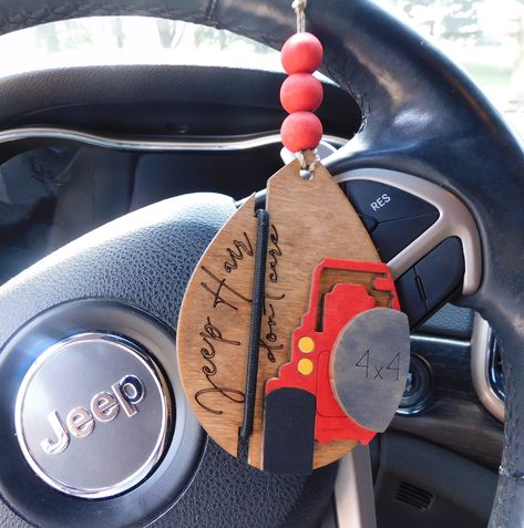 Wooden Engraved Jeep Hair Don't Care Rearview Mirror Charm - Etsy Cool Jeep Accessories, Rearview Mirror Charm, Jeep Hair, Mirror Hangers, Cool Jeeps, Mirror Sign, Rear View Mirror Charm, Jeep Accessories, Ponytail Holder