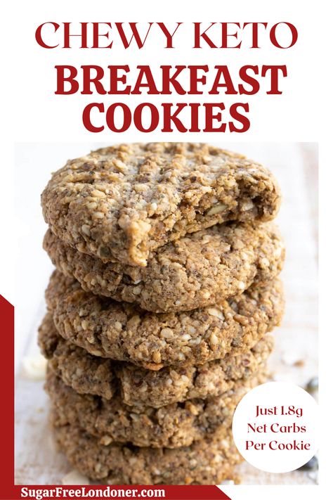 Try this keto cookies recipe Keto Breakfast Cookies, Maple Oatmeal, Keto Breakfasts, Oatmeal Breakfast Cookies, Macros Diet, Breakfast Low Carb, Baking Soda Beauty Uses, Low Carb Cookies, Lchf Recipes