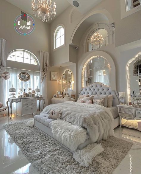 Fancy Bedroom Aesthetic, Fancy Bedroom Luxury, Cottagecore Bedroom Aesthetic, Cottagecore Things, Apartment Fever, Room Wishlist, Inspiring Homes, Dream Bedroom Inspiration, Big Bedrooms