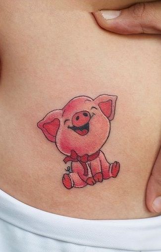 Piggy Tattoo, Owl Thigh Tattoos, Adoption Tattoo, Just Breathe Tattoo, Animal Tattoo Designs, Pig Tattoo, Latest Tattoo Design, Dog Print Tattoo, Nature Tattoo Sleeve