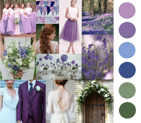 Blue Lavender Color Palette, Blue Purple And Green Wedding Colors, Lilac Blue And Green Wedding, Navy Blue Sage Green Lavender Wedding, Lilac Purple And Blue Wedding Theme, Green Purple Blue Wedding, Lavender Wedding Palette, Dark Purple And Light Blue Wedding, Blue Green Lavender Color Palette