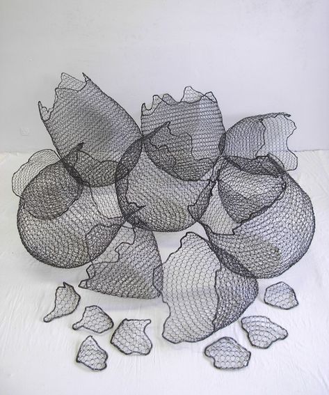 Awesome work by Adrienne Sloane. Join us for a workshop with her, April 14, 10AM - 5PM! Sculptures Abstract, Crochet Metal, Wire Knitting, Wire Sculptures, Fiber Sculpture, Art Wire, Textile Sculpture, Knit Art, Wire Crochet