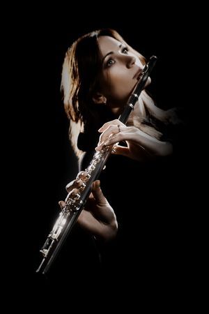 Playing Flute Pose Reference, Woman Playing Flute, Flute Photography, Instrument Drawing, Piano Photography, Flute Playing, Transverse Flute, Musician Portraits, All Music Instruments