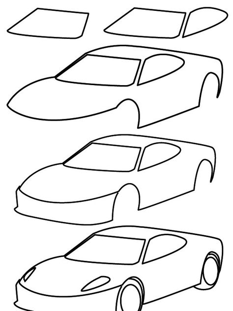 drawing car Car Doodle Easy Cute, Cars Easy Drawing, Drawing Cars Easy, Easy Drawings Car, Cool Car Drawings Easy, Car Drawing Simple, How To Draw A Car, Car Easy Drawing, Car Drawing For Kids