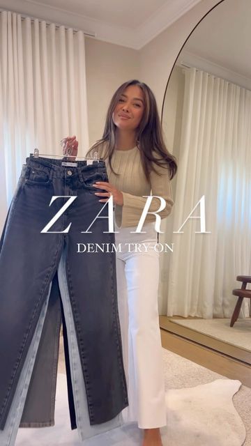 Zara Cropped Flare Jeans, Womens Zara Outfits, Zara High Rise Straight Leg Jeans, Zara Jeans 2020, Zara Straight Leg Jeans Outfits, Marine Pants Outfit Zara, Zara Flared Jeans, Zara Women Outfits 2023, Zara Jean Outfits