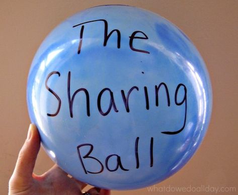 Wondering how to teach kids to share their toys when you go to the playground? Try using "The Sharing Ball" technique. Manners Activities, Friendship Activities, Ball Pits, Emotionally Healthy, Self Help Skills, Healthy Children, Social Emotional Activities, Kindness Activities, Preschool Projects