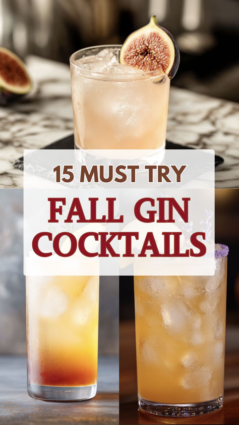 Fall Gin Cocktails Fall Gin Cocktails, Alcoholic Drinks Gin, Fall Mixed Drinks, Gin Mixed Drinks, Fall Drinks Alcohol, Gin Drink Recipes, Best Gin Cocktails, Ginger Beer Cocktail, Fall Cocktails Recipes