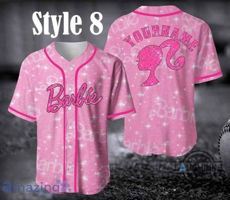 Barbi Shirt, Barbi Baseball Jersey, Pink Girl Jersey, Doll Baby Girl Jersey Barbie Movie 2023, The Barbie Movie, Movie 2023, Barbie Logo, Baseball Jersey Shirt, Barbie Movie, Baseball Season, Barbie Movies