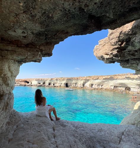 #cyprus #capegreco #seacaves #ayianapa #travel Cyprus Picture Ideas, Sea Caves Cyprus, Cyprus Instagram Pictures, Cyprus Vacation, Best Places In Cyprus, Cyprus Aesthetic, Protaras Cyprus, Cyprus Summer, Ayia Napa Cyprus