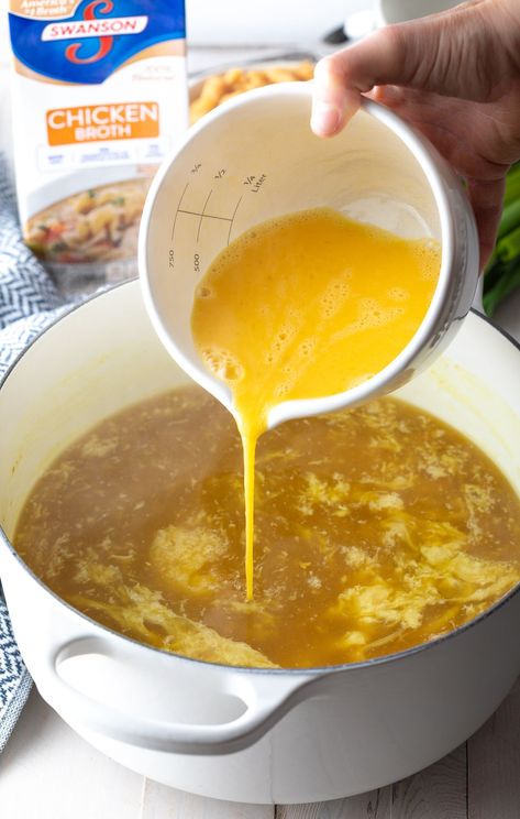 Easy 10 Minute Egg Drop Soup, Thai Egg Drop Soup, Egg Flour Soup Recipe, Joanna Gaines Egg Drop Soup, Egg Drop Dumplings For Soup, Egg Drop Soup Recipe Chinese, Eggflower Soup Recipe, Authentic Egg Drop Soup, Eggdrop Soup Recipe