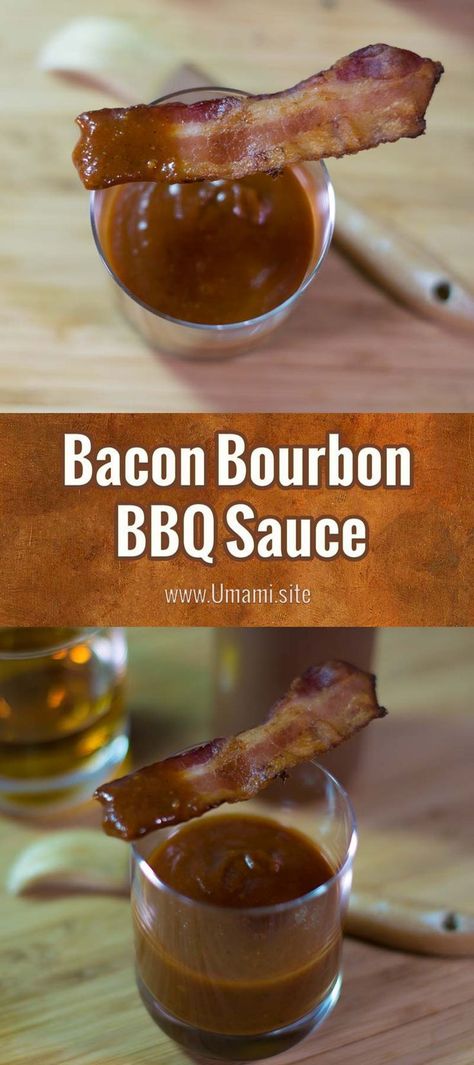 Bourbon Drinks Recipes, Bourbon Drink, Bourbon Bbq Sauce, Bacon Bbq Sauce, Bourbon Bacon, Bacon Sauce, Tangy Bbq Sauce, Homemade Barbecue Sauce, Bbq Bacon