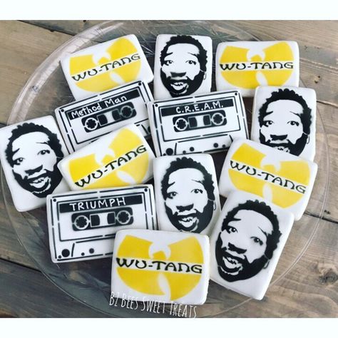 Wu-Tang Clan cookies Wutang Birthday Party, Wu Tang Birthday Party, Unique Treats, Wu Tang Clan, Birthday Stuff, Wu Tang, Cookie Ideas, Favorite Cookies, Husband Love