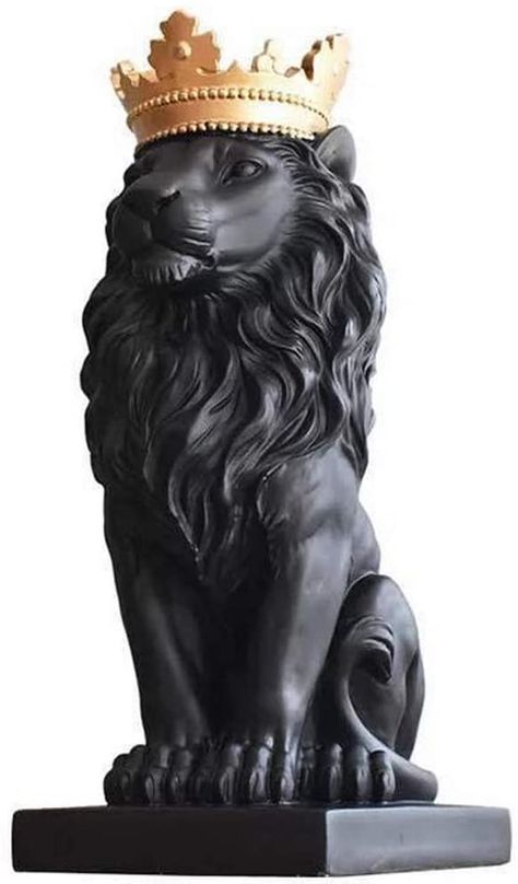 Forest Crown, Angel Sculpture Art, Roman Kings, Lion Hat, Nordic Style Home, Lion Statue, Black Lion, Man Black, Uk Kitchen