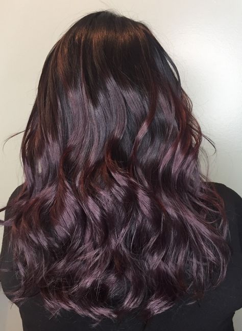 Plum berry bayalage Plum Berry Hair, Mohagany Brown Hair, Black Cherry Hair, Hair Color Brands, Red Hair Inspo, Cherry Hair, Hair Color Burgundy, Hair Dyes, Hair Inspiration Color