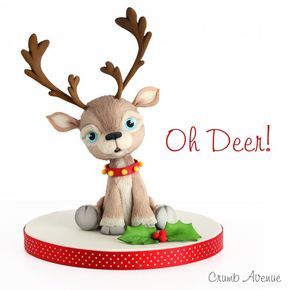 Deer Cake, Reindeer Cakes, Christmas Figures, Christmas Cake Topper, Fondant Animals, Christmas Topper, Xmas Cake, Winter Cake, Clear Ornaments