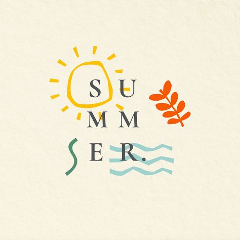 Summer Typography, Summer Logo, Typography Illustration, Summer Quotes, Of Aesthetic, Surf Art, Summer Wallpaper, Holiday Themes, Free Illustrations