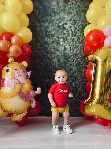 Winnie The Pooh 1 Year Birthday, Winnie The Pooh First Birthday Outfit, One Year Old Winnie The Pooh Party, Whinney Pooh First Birthday, Winnie The Pooh Boy Birthday, Winnie The Pooh One Year Old Birthday, Winnie The Pooh Birthday Party Boy 1st, Winnie The Pooh Birthday Outfit, Winnie The Pooh Photo Shoot