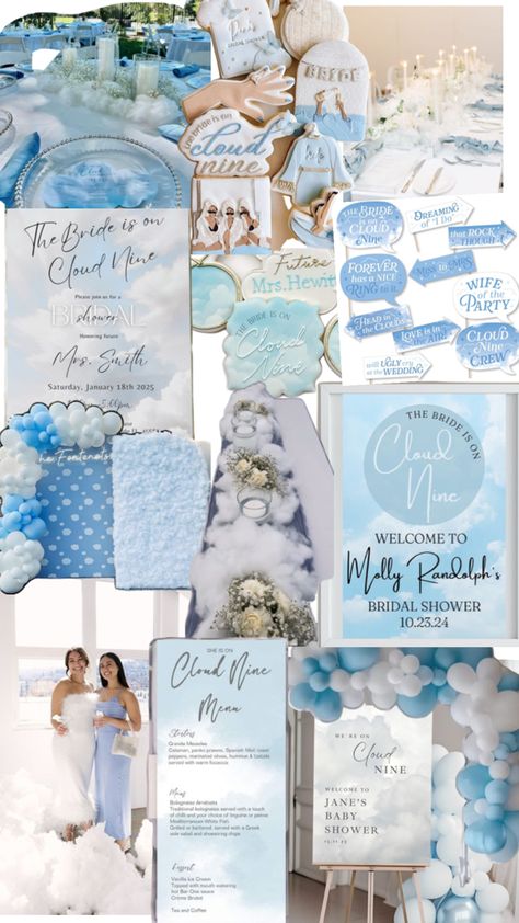 Bridal Shower Inspo, Ugly Cry, Themed Bridal Shower, On Cloud Nine, Cloud Nine, Bridal Shower Theme, Maid Of Honor, Bridal Shower, Shower