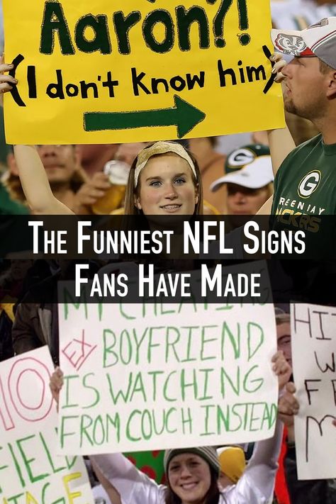 Football Humor Nfl, Football Game Signs, Nfl Quotes, I Love You Calligraphy, Nfl Jokes, Funny Nfl, Nfl Funny, Visual Puns, Football Signs