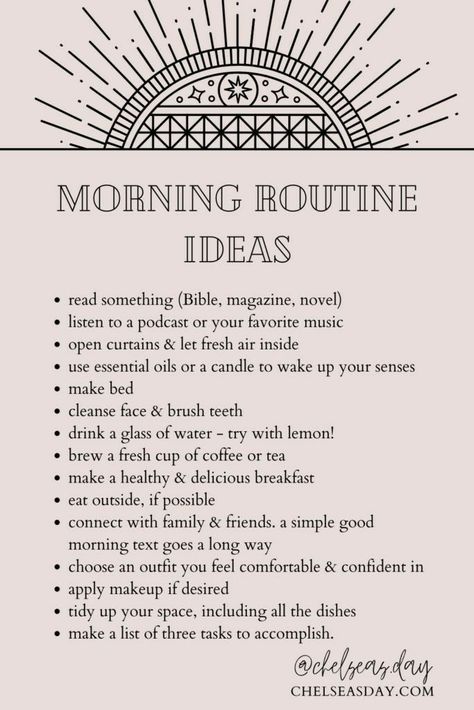 Things To Do In The Morning To Be Happy, That Girl Habits, Routine Ideas, Self Care Bullet Journal, Stay Productive, Morning Routines, Life Routines, Vie Motivation, Get My Life Together