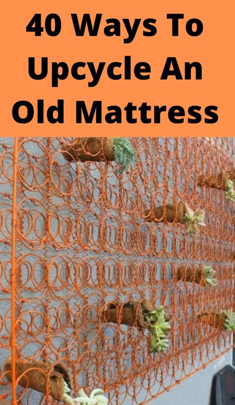 Mattress Spring Crafts, Old Bed Springs, Bed Spring Crafts, Old Beds, Food Scraps, Mattress Box Springs, Bed Springs, Outside Patio, Old Boxes