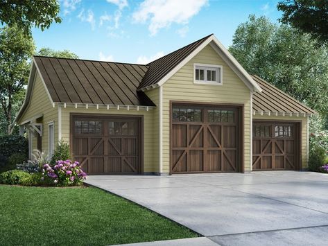 Boat Storage Garage, 019G-0040 3 Car Garage Exterior Ideas, 3 Bay Garage Ideas, Garage Plans Detached Workshop, Rv Garage Plans With Workshop, 3 Car Attached Garage, 3 Car Garage Addition Attached, 4 Car Detached Garage Ideas, Triple Garage Ideas, 3 Car Garage Ideas