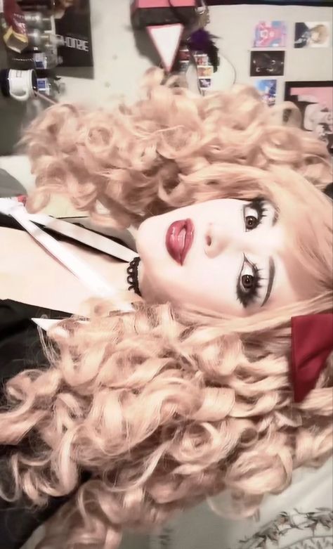 #junko #cosplayer #anime #animecosplayer #danganronpacosplay #danganronpa #alternative #makeup Danganronpa Junko Cosplay, Junko Enoshima Gyaru, Junko Enoshima Cosplay Makeup, Junko Enoshima Makeup, Junko Makeup, Paswg Cosplay, Danganronpa Makeup, Junko Cosplay, Junko Enoshima Cosplay