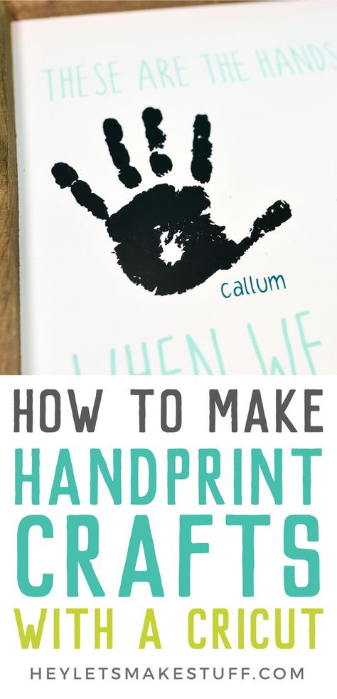 If you're looking for gift idea from your kids, this handprint craft you can make using your Cricut Explore or Maker is perfect! Learn how to digitize a handprint so you can use it in handprint crafts for all sorts of gift ideas. Today we're using it to make a Mother's Day sign, but it's also great for Father's Day, Grandparents' Day, Christmas, and more. Crichton Gift Ideas, Grandparents Day Cricut Ideas, Grandparent Christmas Gift Ideas Cricut, Cricut Gifts For Grandparents, Cricut Kids Gifts, Cricut Kids Projects, Cricut Gift Ideas For Kids, Fathers Day Cricut Projects, Fathers Day Cricut Ideas