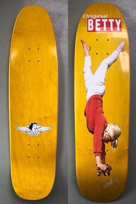 Silly Girl Skateboards "Original Betty" (1 of 3), Patti McGee collection. #sillygirlSkateboard #originalbetty #pattimcgee Logos, Patti Mcgee, Skateboard Art Design, Skate Art, Skate Decks, Skate Style, Silly Girls, Skateboard Art, Skateboarding