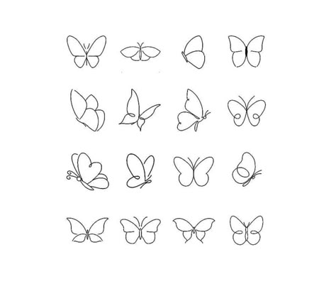 1 Line Butterfly Tattoo, Dainty Butterfly Drawing, Simple Buterfluffy Tattoo, Butterfly Outline Tattoo Simple, Tiny Butterfly Drawing, Butterfly Tattoo Designs Simple, Small Tattoos Butterfly Simple, Butterfly Minimal Tattoo, Tiny Tattoos Butterfly