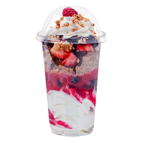 Cake Parfait Cups, Ice Cream In Cup, Fruit Parfait Cups, Ice Cream In A Cup, Ice Cream Cups Design, Fridge Stock, Jello Ice Cream, Dessert Cups With Lids, Strawberries Cupcakes