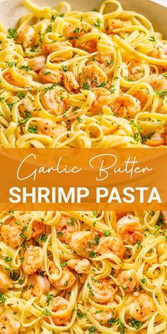 Butter Shrimp Pasta, Garlic Butter Shrimp Pasta, Shrimp Pasta Recipes Easy, Plat Vegan, Garlic Butter Shrimp, Shrimp Recipes For Dinner, Butter Shrimp, Shrimp Recipes Easy, Pasta Dinners