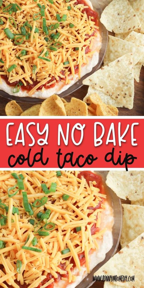 Recipes With Mayonnaise, Cold Taco Dip, Cream Cheese Taco Dip, Easy Dip Recipes, Mexican Dip Recipes, Taco Dip Easy, Cold Dip, Cold Dip Recipes, Taco Dip Recipe