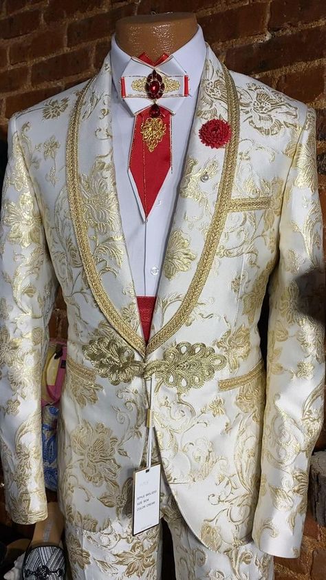 Male Ankara Styles Mens Fashion, Red And Gold Suit, Casual Wedding Suit, Expensive Suits, Prom Suits For Men, Groom Dress Men, Stylish Mens Suits, Dapper Mens Fashion, African Wear Styles For Men