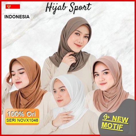 JAN 18 NOVX1317 ATASAN WANITA RYOTA Hijab Sport, New Hijab, Sports Hijab, Hijab Collection, Jersey Hijab, Instant Hijab, Picture Size, Muslim Fashion, Head Scarf