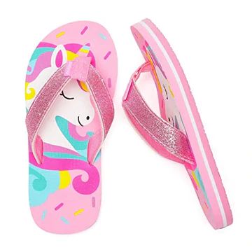 Pink Purple Pastel, Girls Flip Flops, Pink Flip Flops, Purple Pastel, Kids Flip Flops, Unicorn Kids, Summer Flip Flops, Support Design, Unicorn Design