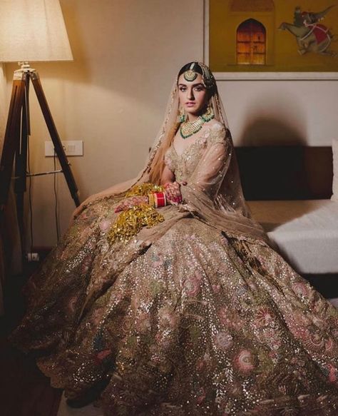 Breathtaking Heavy Lehengas We Spotted On Real Brides | ShaadiSaga Lehenga Colours, Indian Brides, Tarun Tahiliani, Real Brides, Lehenga, Love This, Wedding Dress