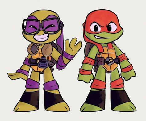 Donnie Mutant Mayhem, Tmnt Chibi, Baby Ninja Turtle, Tmnt Mutant Mayhem, Ninja Turtle Drawing, Ninga Turtles, Ninja Turtles Birthday Party, Ninja Turtles Movie, Mutant Mayhem