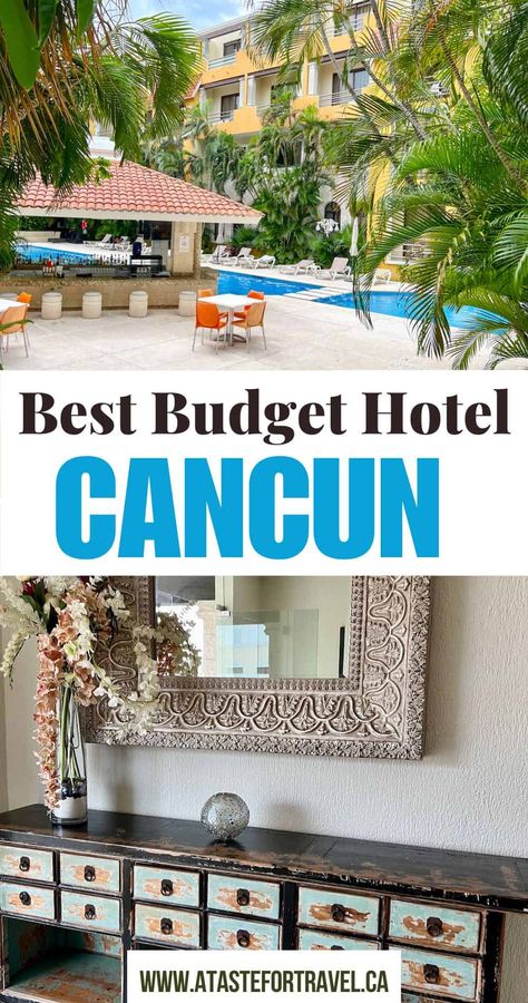 Looking for a budget-friendly stay in Cancún, Mexico? Check out this review of Hotel Adhara Hacienda—an affordable, clean, and cozy hotel with a swimming pool! Perfect for a quick stopover if you’re not staying beachfront but still want easy access to local markets, dining, a beach shuttle and Cancún’s downtown life! Lux Travel, Cancun Hotel, Mexico With Kids, Cozy Hotel, Mexico Itinerary, Treehouse Hotel, Cancun Hotels, Mexico Travel Guides, Travel Mexico