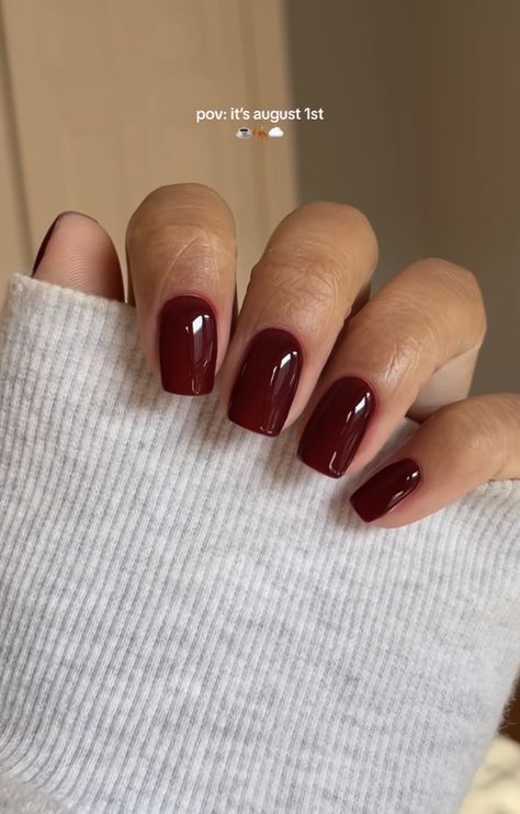 OPI got the blues for red 🍷 Cherry Red Nail Polish, Cherry Red Nail, Cocktail Nails, Fall Nude Nails, Ombre French Nails, Autumn Manicure, Red Gel Nails, Classy Acrylic, Kutek Disney